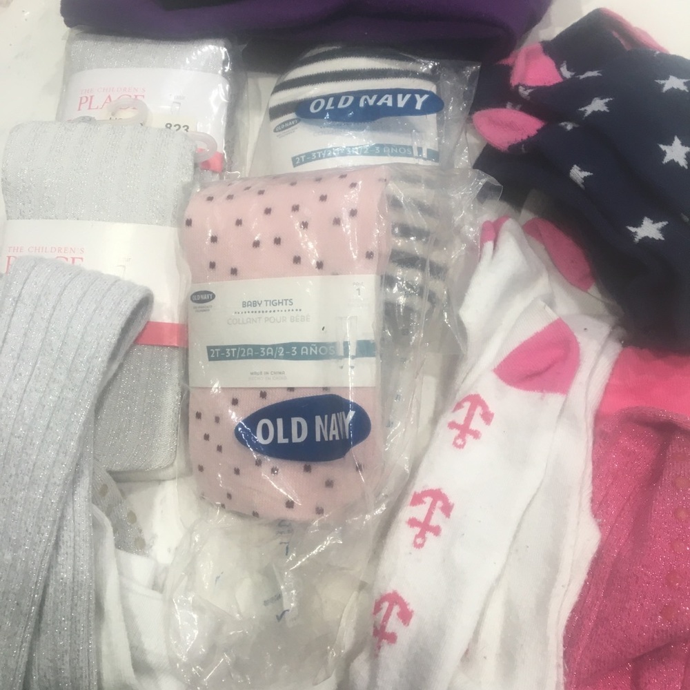 10 pairs of Girls tights.  New & gently used